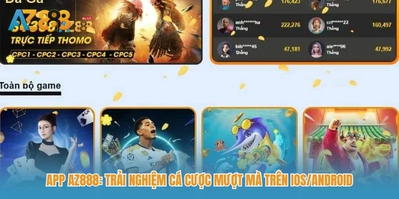 App AZ888: Trải nghiệm cá cược mượt mà trên iOS/Android